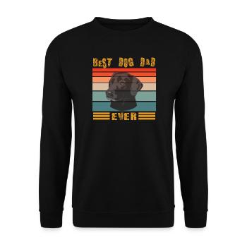 Dog design for pet lovers - Unisex Sweatshirt - black - Front - Alina (178cm) & Michal (187cm)