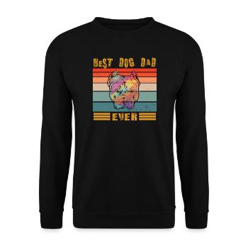 Dog design for pet lovers - Unisex Sweatshirt - black - Front - Alina (178cm) & Michal (187cm)