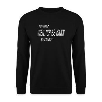Lustiger Spruch Nerd für Schüler - Unisex Pullover - Schwarz - Vorne - Alina (178cm) & Michal (187cm)