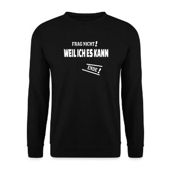 Lustiger Spruch Nerd für Schüler - Unisex Pullover - Schwarz - Vorne - Alina (178cm) & Michal (187cm)