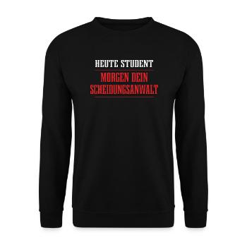 Lustiger Spruch Nerd für Studenten - Unisex Pullover - Schwarz - Vorne - Alina (178cm) & Michal (187cm)