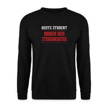 Lustiger Spruch Nerd für Studenten - Unisex Pullover - Schwarz - Vorne - Alina (178cm) & Michal (187cm)
