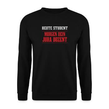 Lustiger Spruch Nerd für Studenten - Unisex Pullover - Schwarz - Vorne - Alina (178cm) & Michal (187cm)