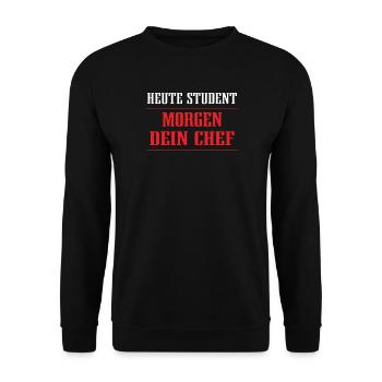 Lustiger Spruch Nerd für Studenten - Unisex Pullover - Schwarz - Vorne - Alina (178cm) & Michal (187cm)