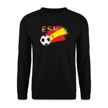 Drapeau de l’Espagne - Sweat-shirt Unisexe - noir - Devant - Alina (178cm) & Michal (187cm)