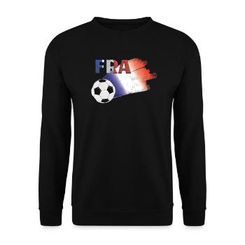 Flag France - Unisex Sweatshirt - black - Front - Alina (178cm) & Michal (187cm)