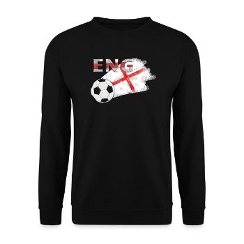 Flag England - Unisex Sweatshirt - black - Front - Alina (178cm) & Michal (187cm)
