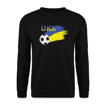 Flag Ukraine - Unisex Sweatshirt - black - Front - Alina (178cm) & Michal (187cm)