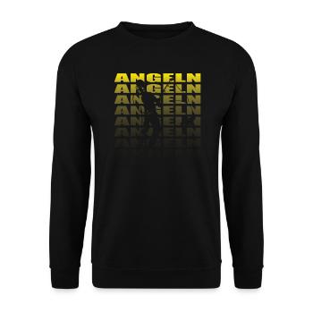 Angler Geschenkidee Hobby Angeln - Unisex Pullover - Schwarz - Vorne - Alina (178cm) & Michal (187cm)