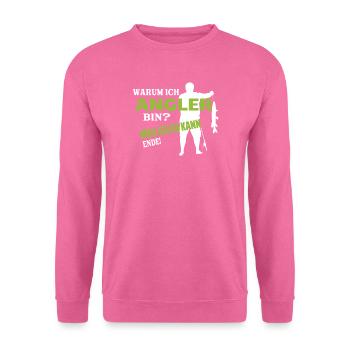 Angler Geschenkidee Hobby Angeln - Unisex Pullover - Pink - Vorne
