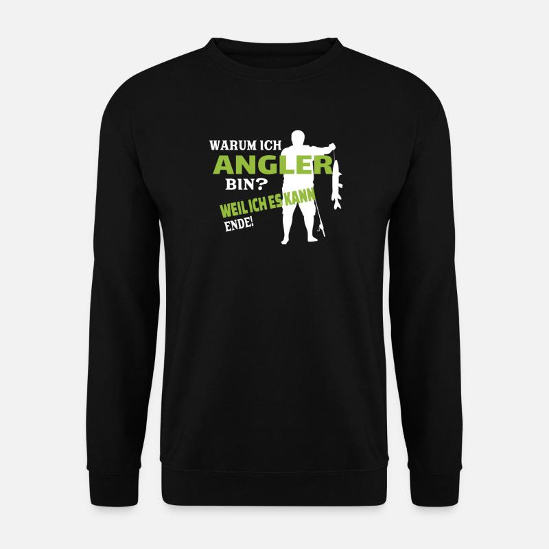 Angler Geschenkidee Hobby Angeln - Unisex Pullover - Schwarz