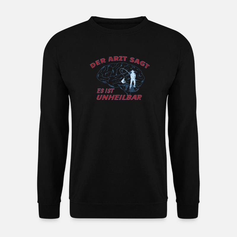 Angler Geschenkidee Hobby Angeln - Unisex Pullover - Schwarz