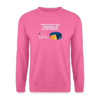 Angler Geschenkidee Hobby Angeln - Unisex Pullover - Pink - Vorne