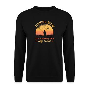 Angler Gift Idea Hobby Fishing - Unisex Sweatshirt - black - Front - Alina (178cm) & Michal (187cm)