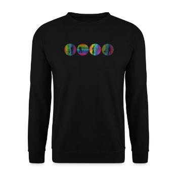Angler Gift Idea Hobby Fishing - Unisex Sweatshirt - black - Front - Alina (178cm) & Michal (187cm)