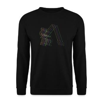 Angler Gift Idea Hobby Fishing - Unisex Sweatshirt - black - Front - Alina (178cm) & Michal (187cm)
