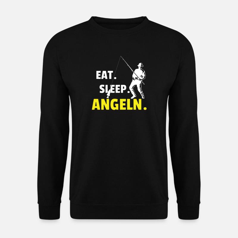 Angler Geschenkidee Hobby Angeln - Unisex Pullover - Schwarz