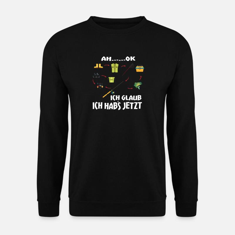 Angler Geschenkidee Hobby Angeln - Unisex Pullover - Schwarz
