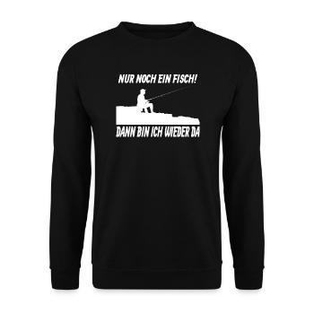 Angler Geschenkidee Hobby Angeln - Unisex Pullover - Schwarz - Vorne - Alina (178cm) & Michal (187cm)