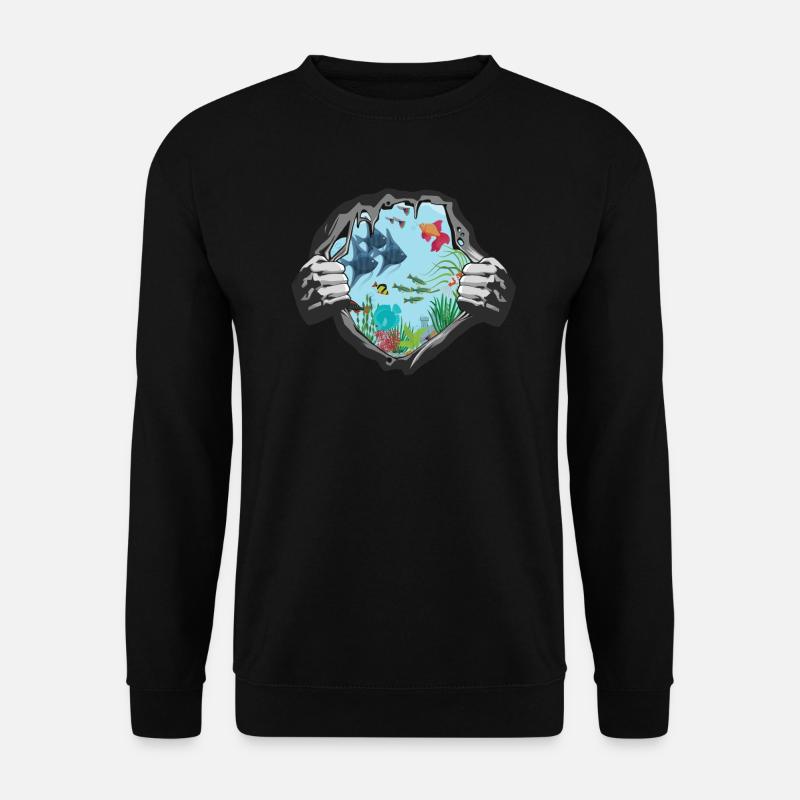 Aquatic Gift Idea Fish Design - Unisex Sweatshirt - black