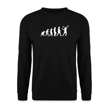 Badminton Spieler Geschenkidee Design - Unisex Pullover - Schwarz - Vorne - Alina (178cm) & Michal (187cm)
