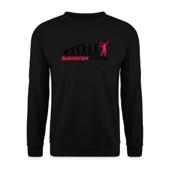 Badminton Spieler Geschenkidee Design - Unisex Pullover - Schwarz - Vorne - Alina (178cm) & Michal (187cm)