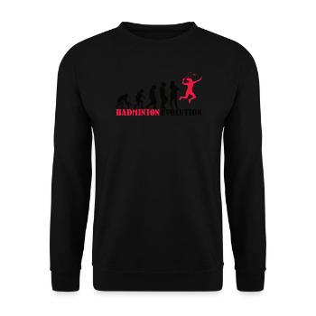 Badminton Spieler Geschenkidee Design - Unisex Pullover - Schwarz - Vorne - Alina (178cm) & Michal (187cm)