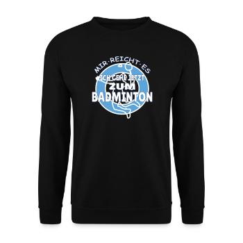 Badminton Spieler Geschenkidee Design - Unisex Pullover - Schwarz - Vorne - Alina (178cm) & Michal (187cm)