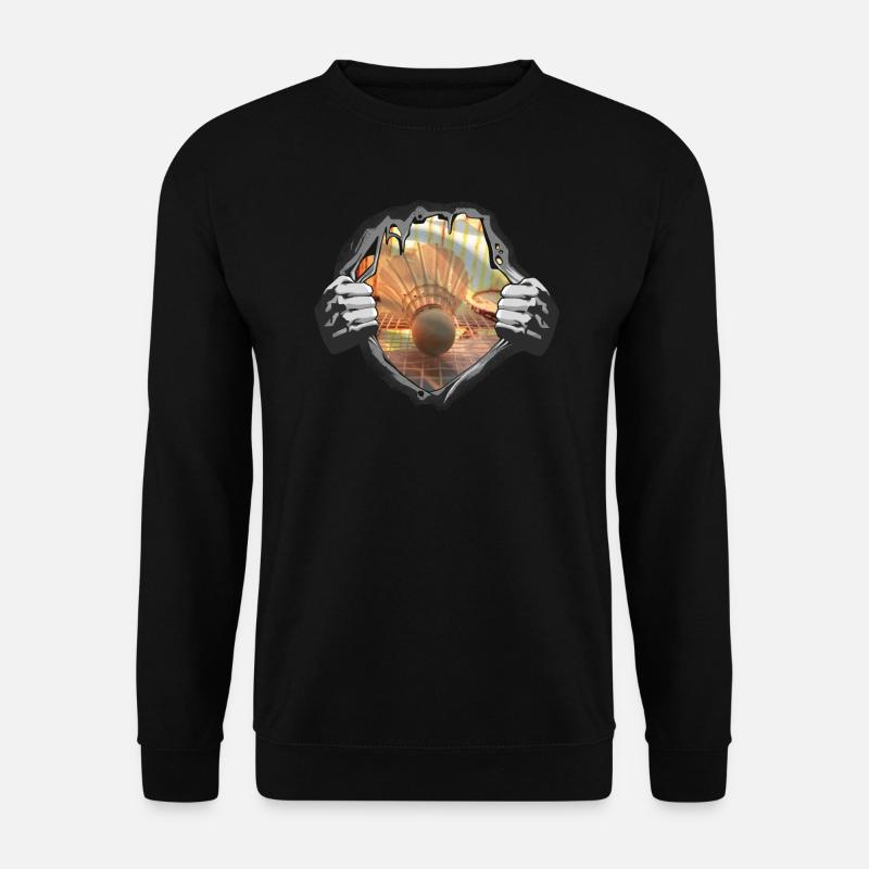 Badminton Spieler Geschenkidee Design - Unisex Pullover - Schwarz