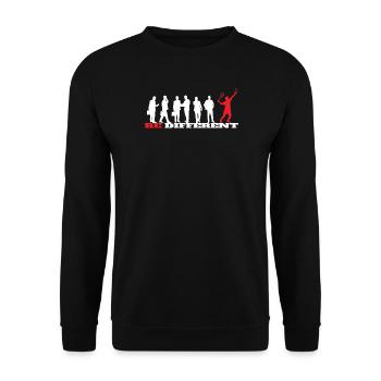 Badminton Geschenkidee Sport Design - Unisex Pullover - Schwarz - Vorne - Alina (178cm) & Michal (187cm)