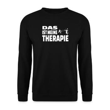 Badminton Geschenkidee Sport Design - Unisex Pullover - Schwarz - Vorne - Alina (178cm) & Michal (187cm)