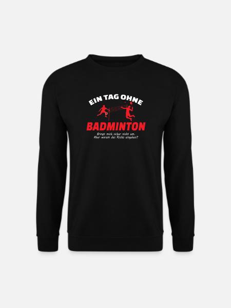 Badminton Geschenkidee Sport Design - Unisex Pullover - Schwarz