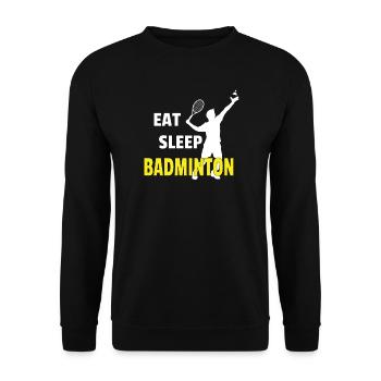 Badminton Idée cadeau Sport Design - Sweat-shirt Unisexe - noir - Devant - Alina (178cm) & Michal (187cm)