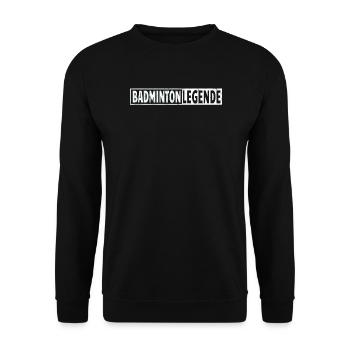 Badminton Geschenkidee Sport Design - Unisex Pullover - Schwarz - Vorne - Alina (178cm) & Michal (187cm)