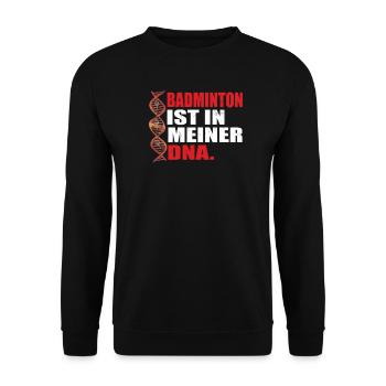 Badminton Geschenkidee Sport Design - Unisex Pullover - Schwarz - Vorne - Alina (178cm) & Michal (187cm)