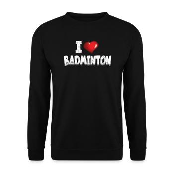 Badminton Idée cadeau Sport Design - Sweat-shirt Unisexe - noir - Devant - Alina (178cm) & Michal (187cm)