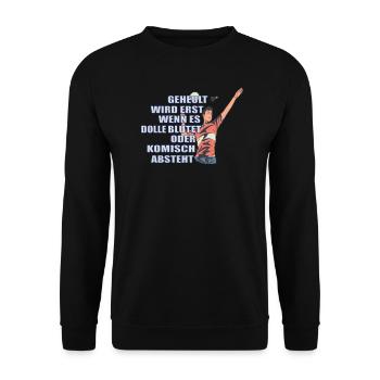 Badminton Geschenkidee Sport Design - Unisex Pullover - Schwarz - Vorne - Alina (178cm) & Michal (187cm)