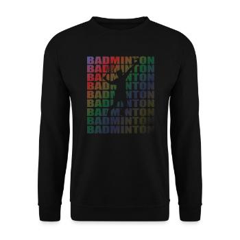 Badminton Idée cadeau Sport Design - Sweat-shirt Unisexe - noir - Devant - Alina (178cm) & Michal (187cm)