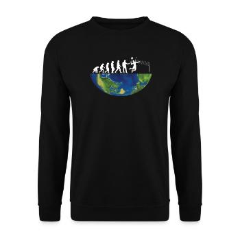 Badminton Geschenkidee Sport Design - Unisex Pullover - Schwarz - Vorne - Alina (178cm) & Michal (187cm)