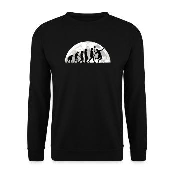 Badminton Geschenkidee Sport Design - Unisex Pullover - Schwarz - Vorne - Alina (178cm) & Michal (187cm)