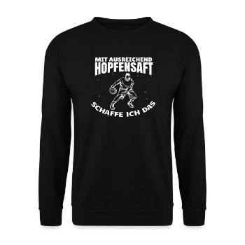 Basketball Geschenkidee Sport Design - Unisex Pullover - Schwarz - Vorne - Alina (178cm) & Michal (187cm)