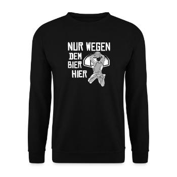 Basketball Geschenkidee Sport Design - Unisex Pullover - Schwarz - Vorne - Alina (178cm) & Michal (187cm)