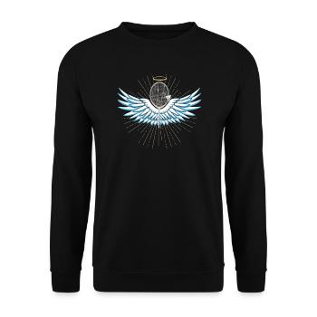 Badminton Geschenkidee Sport Design - Unisex Pullover - Schwarz - Vorne - Alina (178cm) & Michal (187cm)
