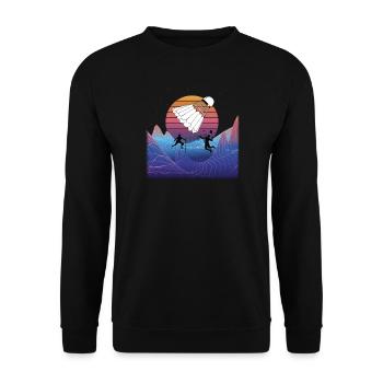Badminton Geschenkidee Sport Design - Unisex Pullover - Schwarz - Vorne - Alina (178cm) & Michal (187cm)