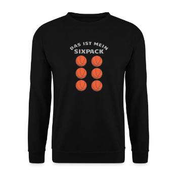 Basketball Geschenkidee Sport Design - Unisex Pullover - Schwarz - Vorne - Alina (178cm) & Michal (187cm)