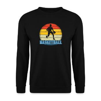 Basketball Idée cadeau Sport Design - Sweat-shirt Unisexe - noir - Devant - Alina (178cm) & Michal (187cm)