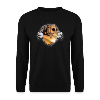 Basketball Idée cadeau Sport Design - Sweat-shirt Unisexe - noir - Devant - Alina (178cm) & Michal (187cm)
