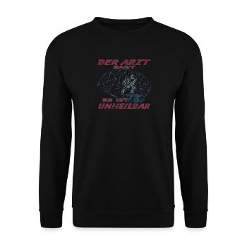 Basketball Geschenkidee Sport Design - Unisex Pullover - Schwarz - Vorne - Alina (178cm) & Michal (187cm)