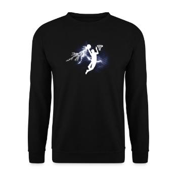 Basketball Idée cadeau Sport Design - Sweat-shirt Unisexe - noir - Devant - Alina (178cm) & Michal (187cm)