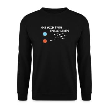 Basketball Geschenkidee Sport Design - Unisex Pullover - Schwarz - Vorne - Alina (178cm) & Michal (187cm)